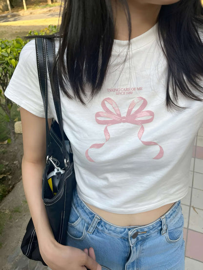 'Taking Care Of Me' Bow T-Shirt