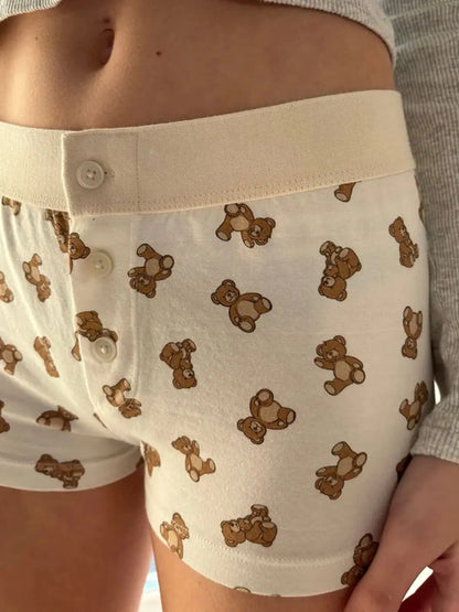 Teddy Bear Button Pj Boyshort