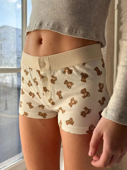 Teddy Bear Button Pj Boyshort