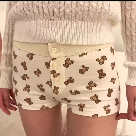 Teddy Bear Button Pj Boyshort
