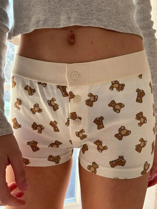 Teddy Bear Button Pj Boyshort