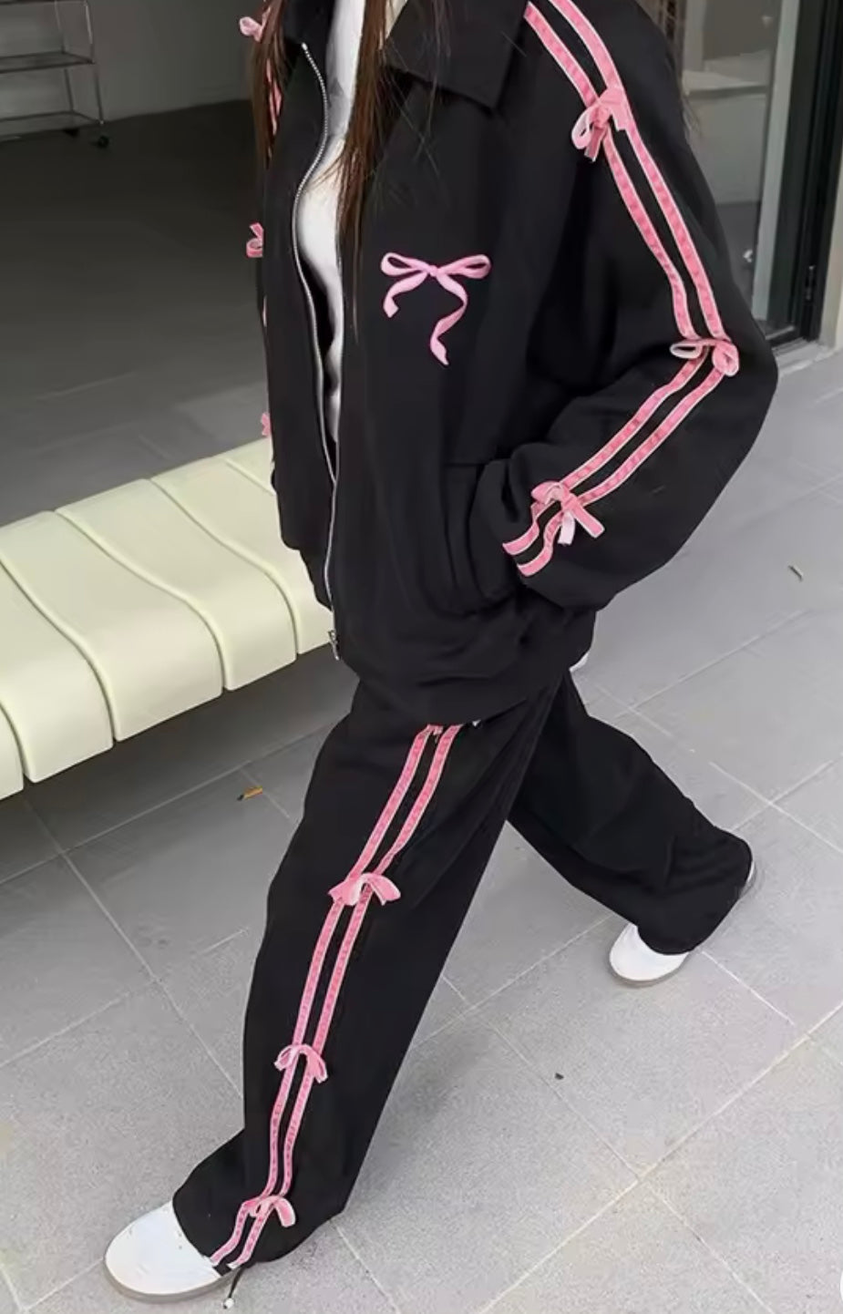 Coquette Bows Side-Stripe Tracksuit