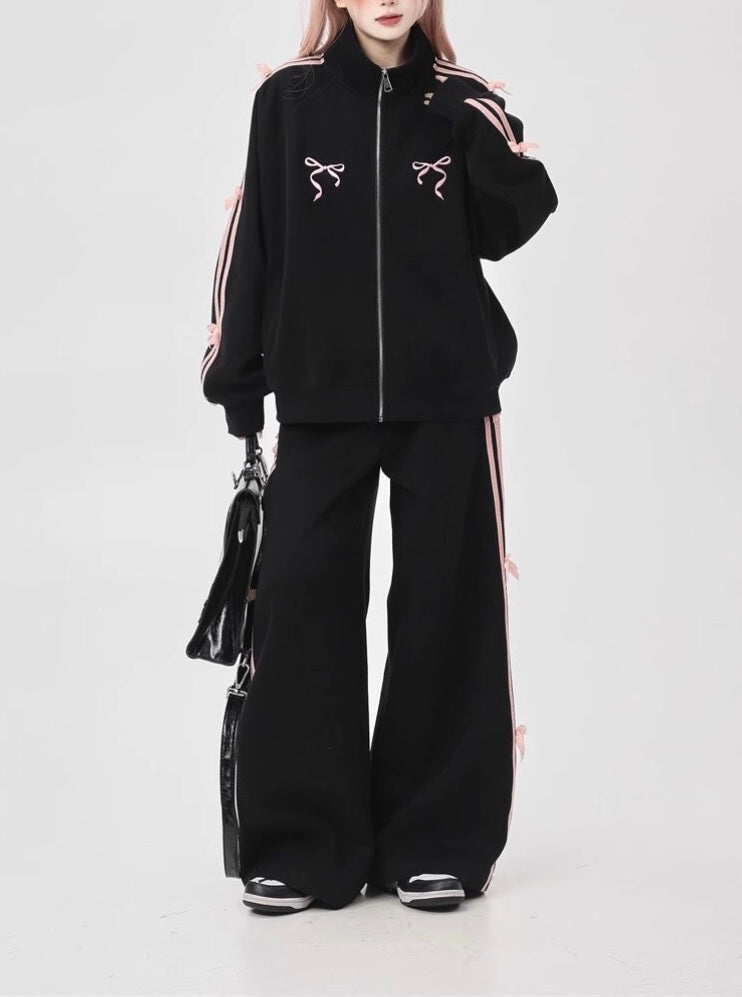Coquette Bows Side-Stripe Tracksuit