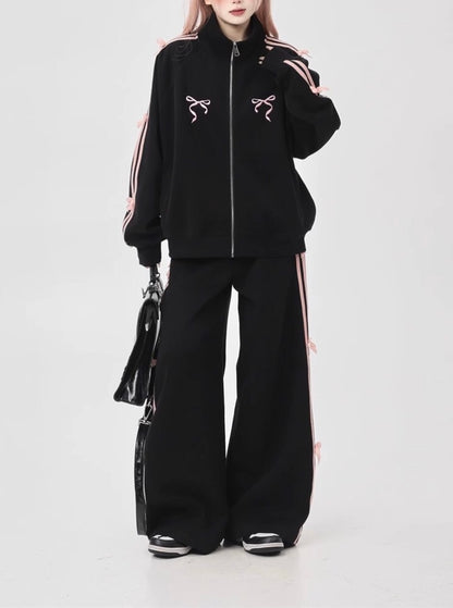 Coquette Bows Side-Stripe Tracksuit