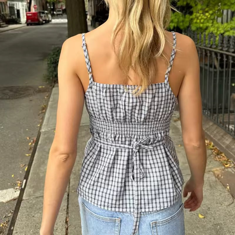 Tiffany Gingham Cami Top