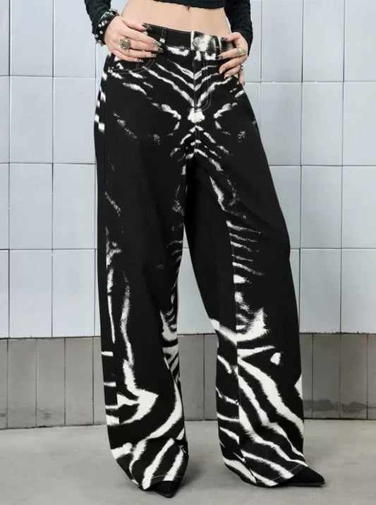 Tiger Print Wide-Leg pants