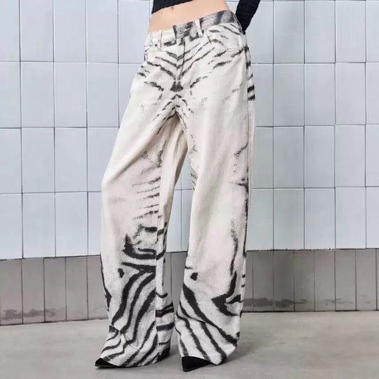 Tiger Print Wide-Leg pants