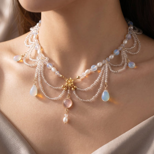 Two-way Beaded Bohemian Headpiece Necklace
