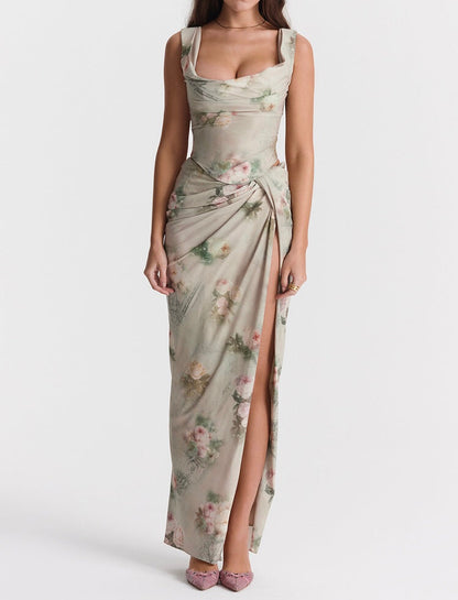 'Una' 'Vesper' Vintage Floral Top & Skirt Set