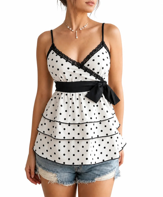 Valerie Polka-Dot Cami Top