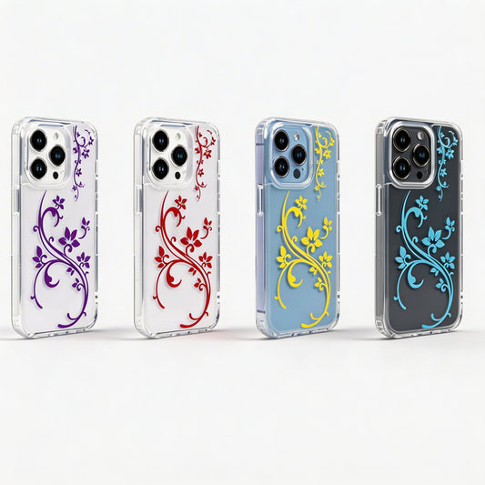 Vine Floral Clear iPhone Case