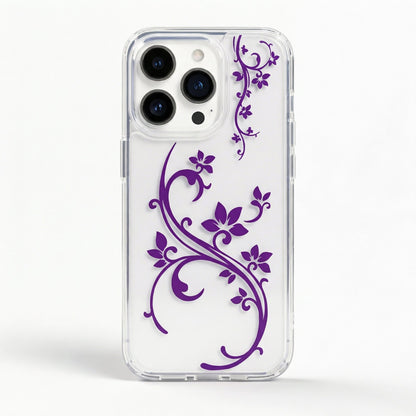Vine Floral Clear iPhone Case