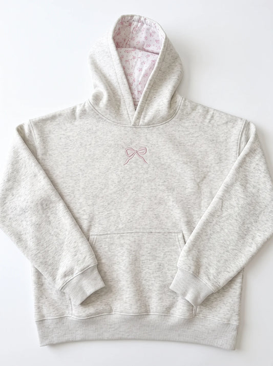 Bow Embroidered Hoodie