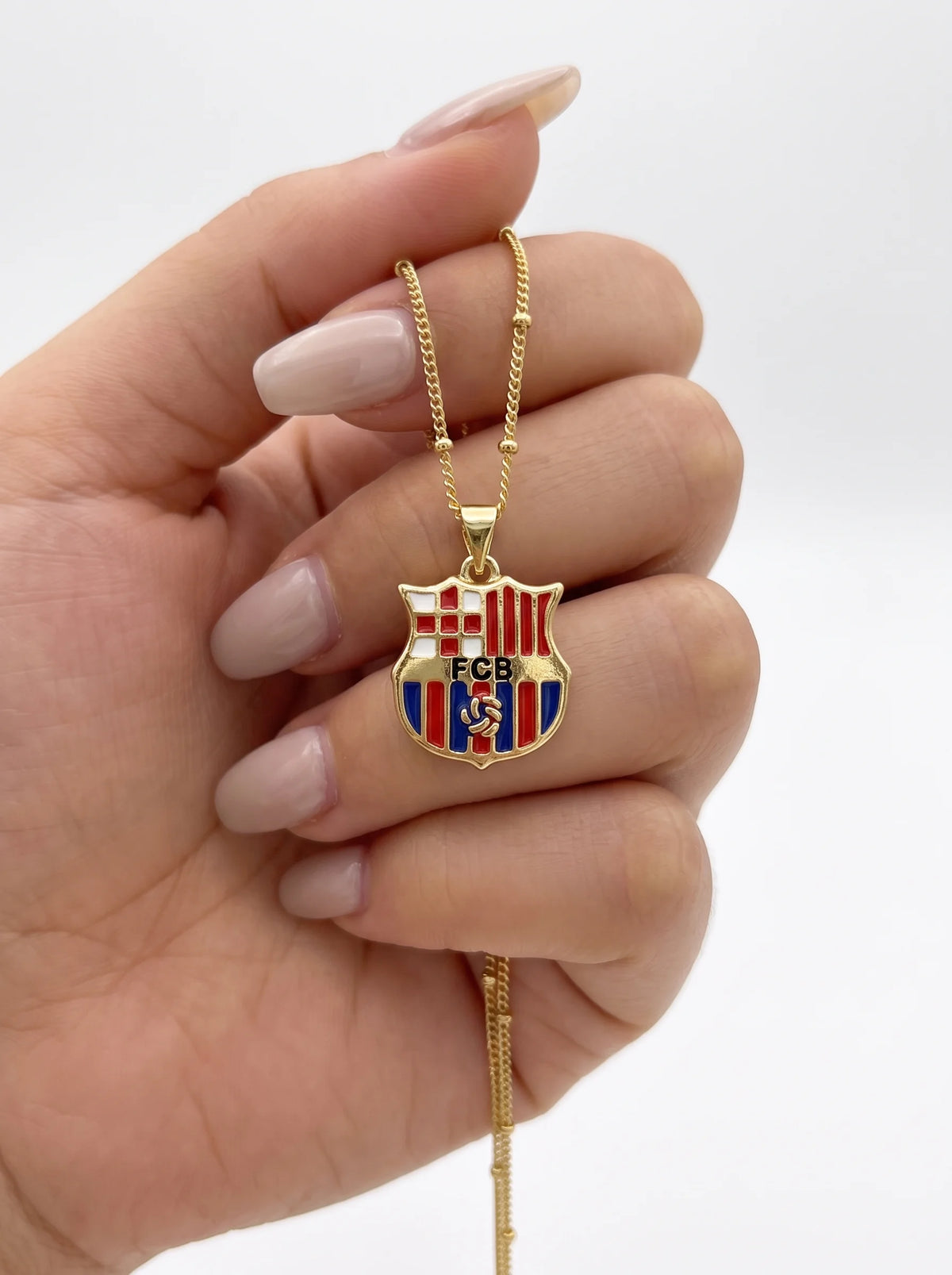 FC Barcelona Beaded Chain Necklace