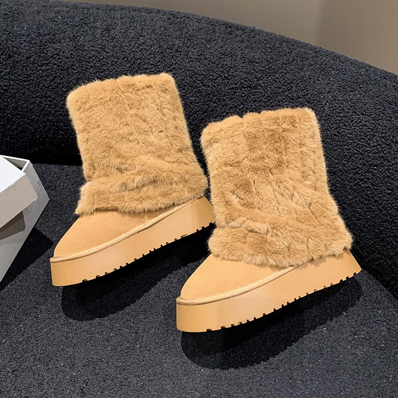 Winter Fur Mid-Calf Boot