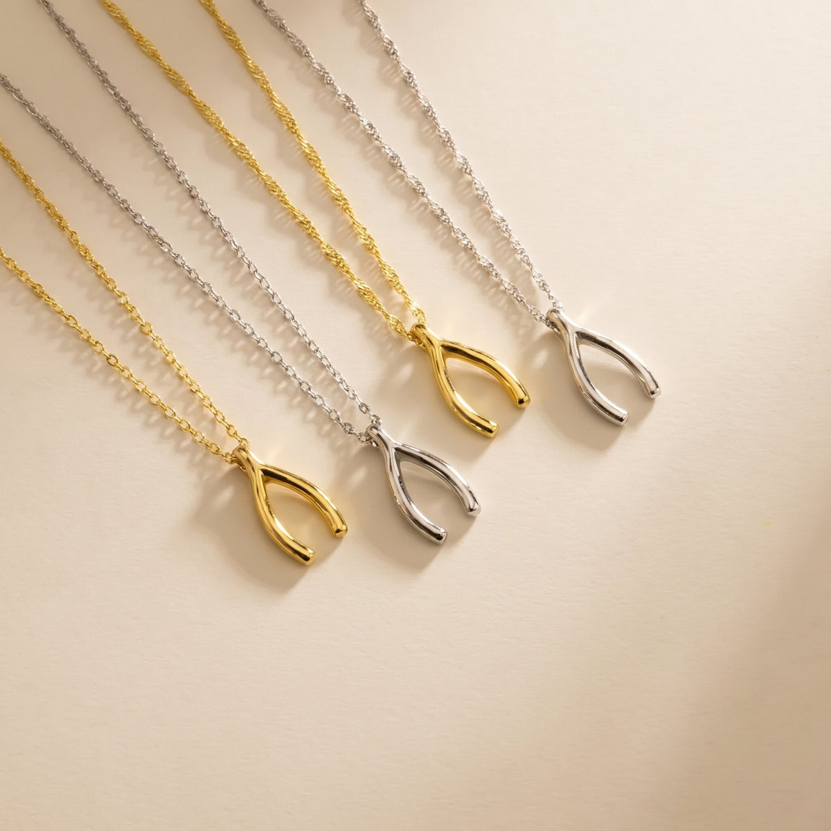 Wishbone Pendant Necklace