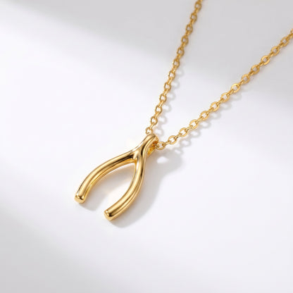 Wishbone Pendant Necklace