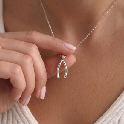 Wishbone Pendant Necklace