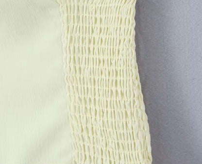 Yellow Daydream Smocked Halter Top