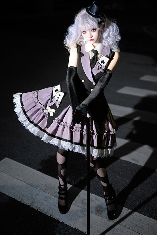 Ace Of Spades Lolita Cosplay Costume-Luxandluxy