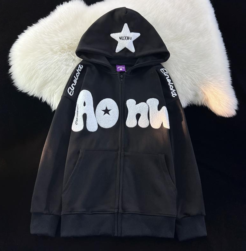 'Aonw' Star Hoodie-Luxandluxy