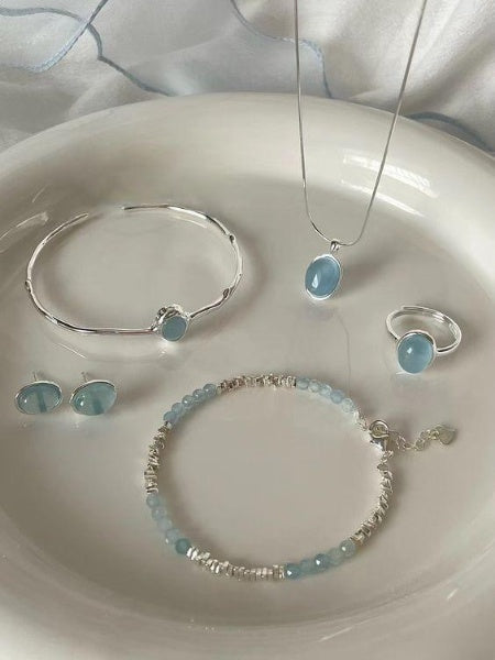 Aquamarine Orb Jewelry-Luxandluxy