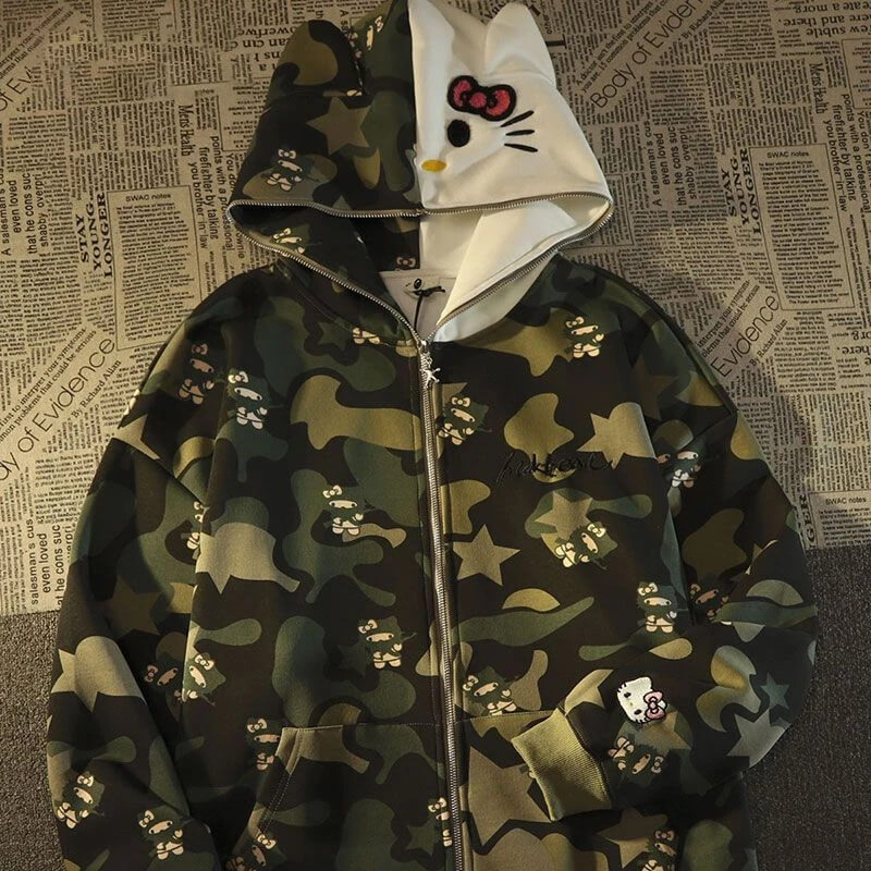 Armed Hello Kitty Camo Hoodie-Luxandluxy