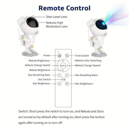 Astronaut Galaxy Projector Night Light-Luxandluxy