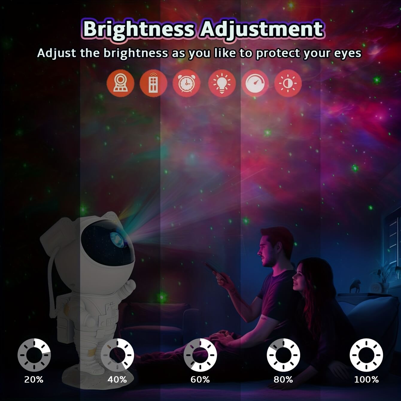 Astronaut Galaxy Projector Night Light-Luxandluxy