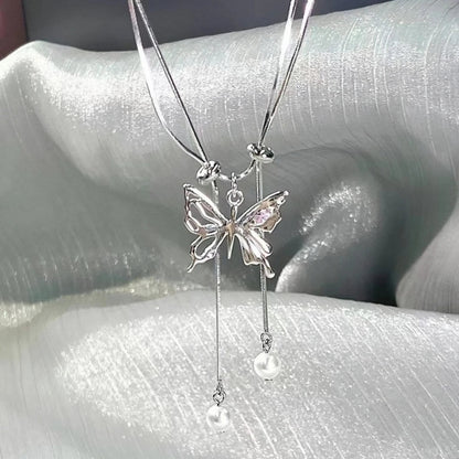 Asymmetric Butterfly Necklace-Luxandluxy