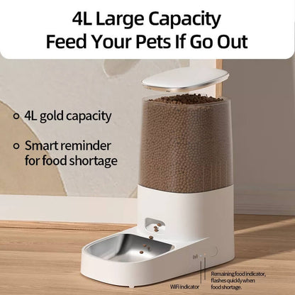 Automatic Pet Cat Feeder - 4L Capacity-Luxandluxy