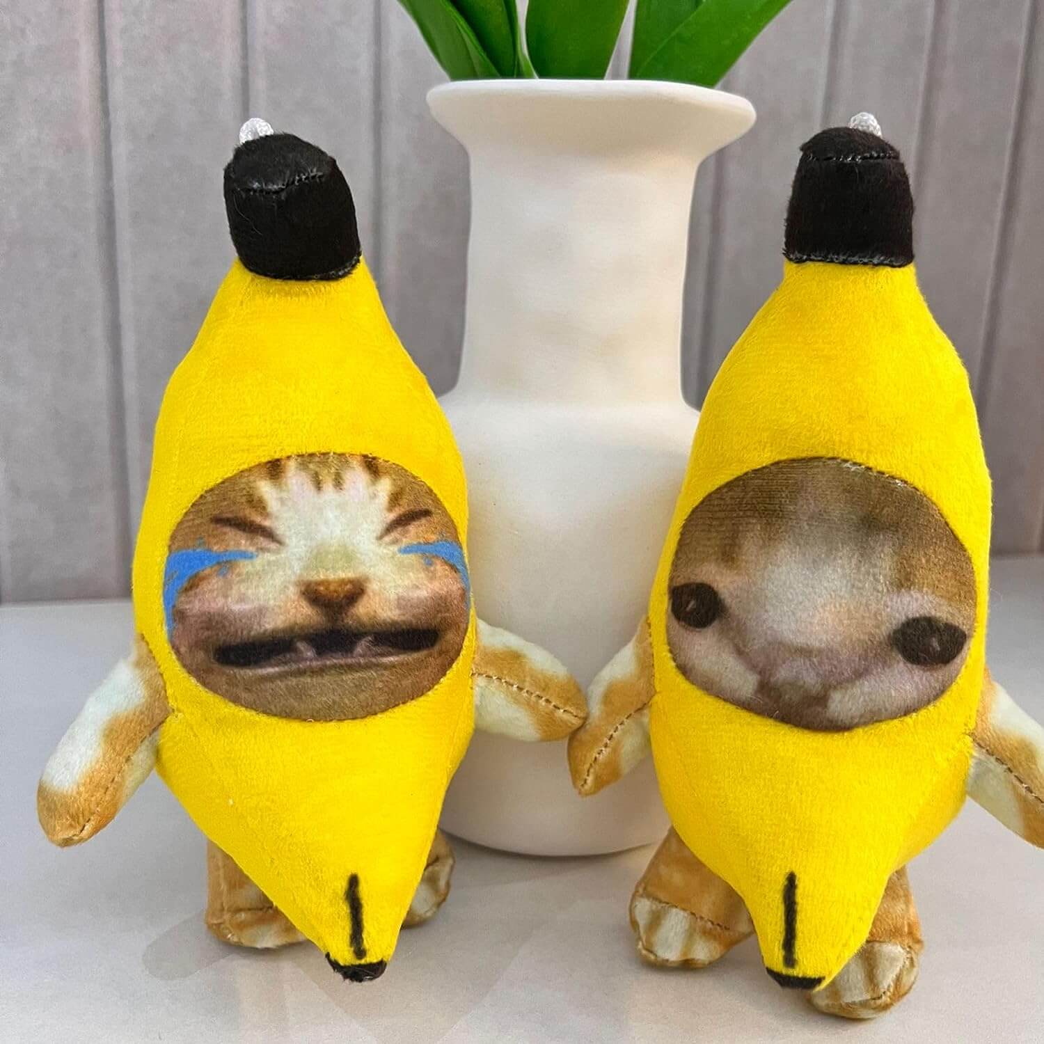 Banana Cat Plushies (2 Pair)-Luxandluxy