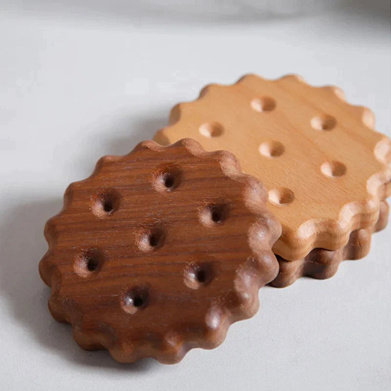 Biscuit Shape Wooden Coasters-Luxandluxy