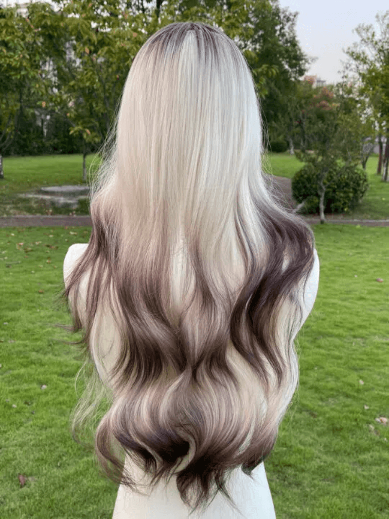 Blonde Bangs Long Wavy Wig-Luxandluxy