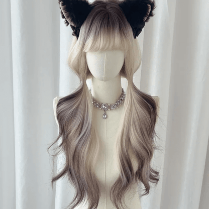 Blonde Bangs Long Wavy Wig-Luxandluxy