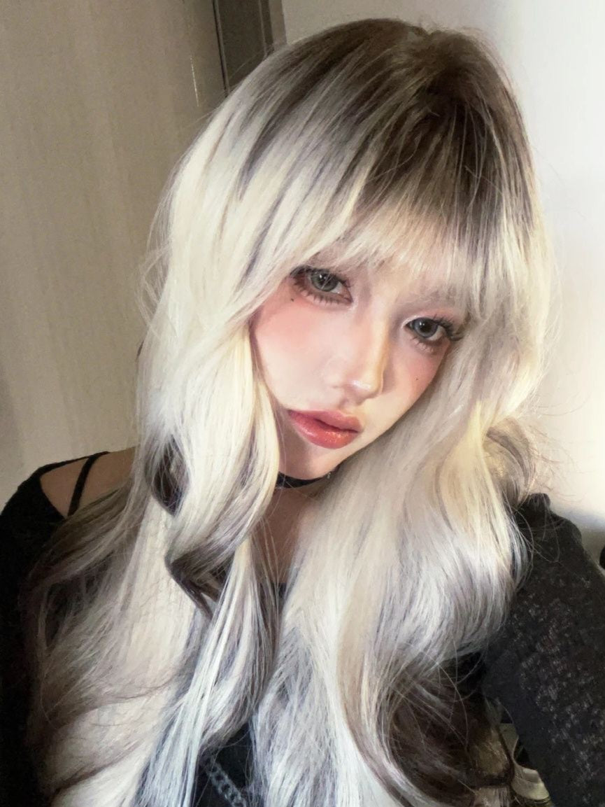 Blonde Bangs Long Wavy Wig-Luxandluxy