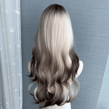 Blonde Bangs Long Wavy Wig-Luxandluxy