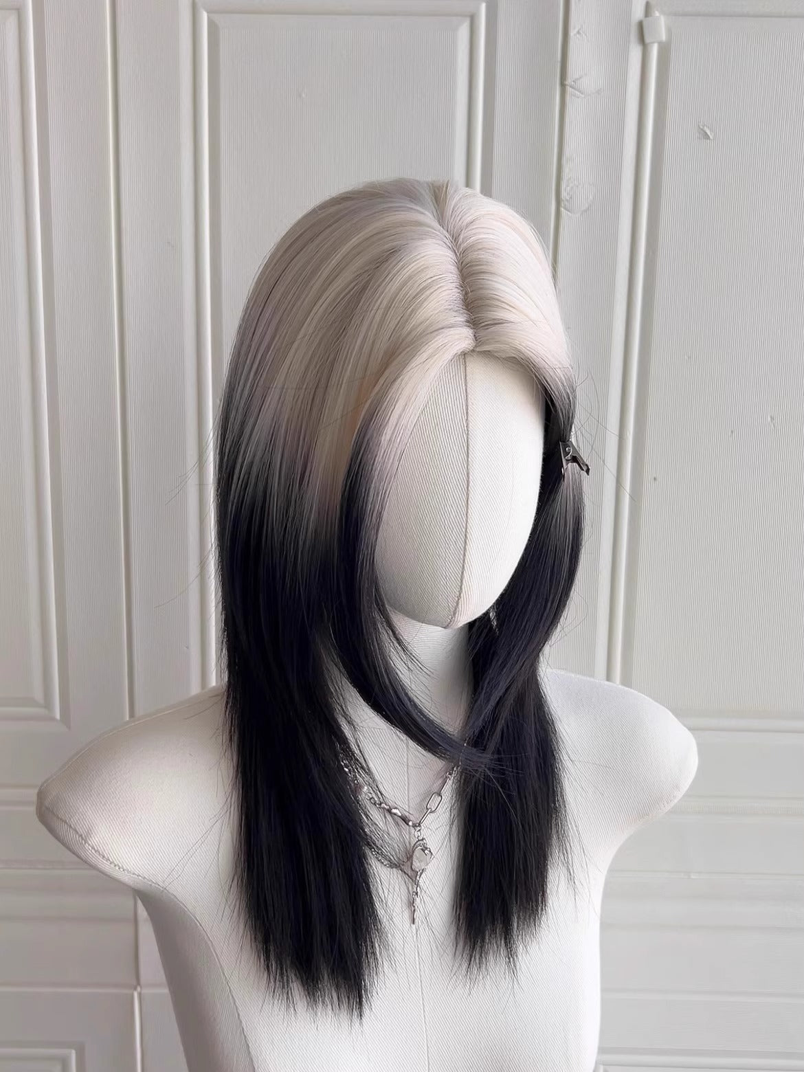 Blonde Black Ombre Wolf Tail Wig-Luxandluxy