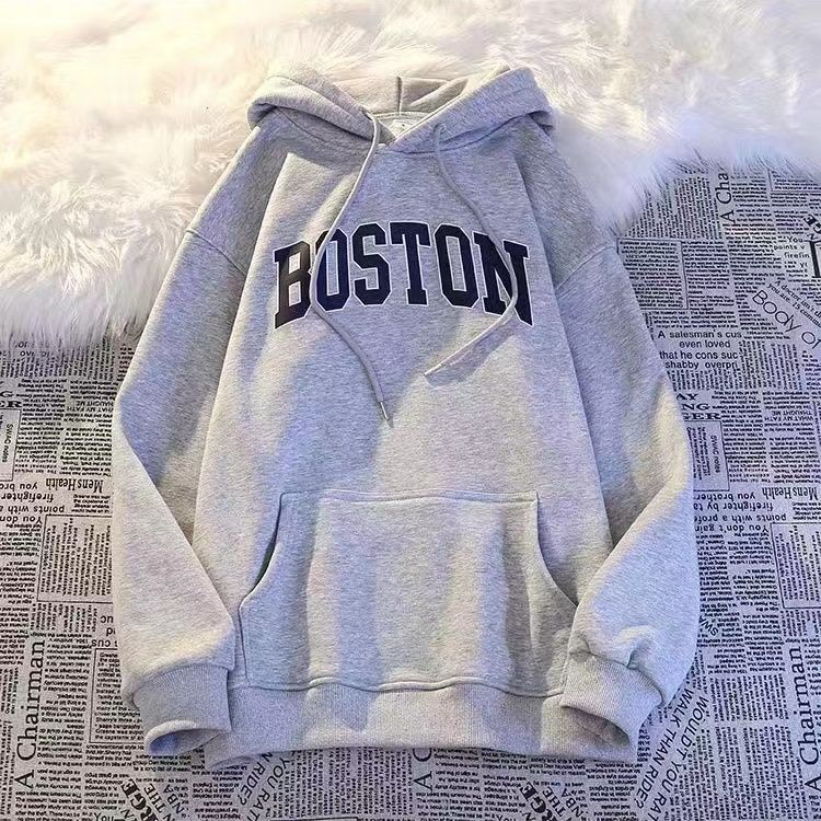 Boston Grey Hoodie-Luxandluxy