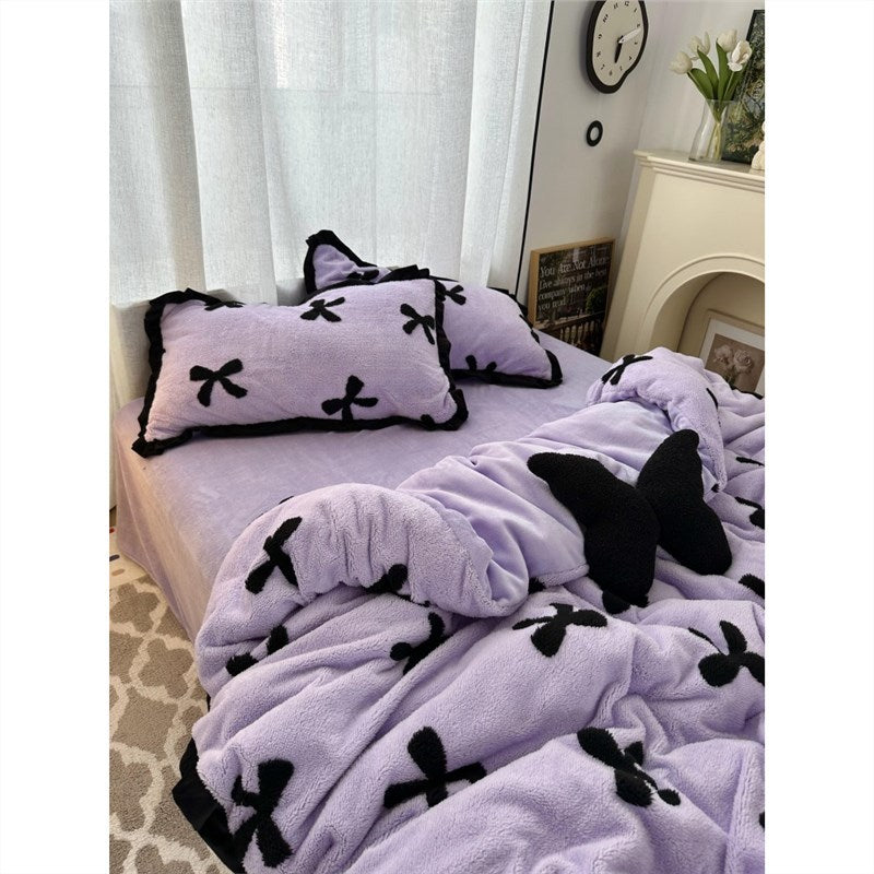 Bowknot Bedding Set-Luxandluxy