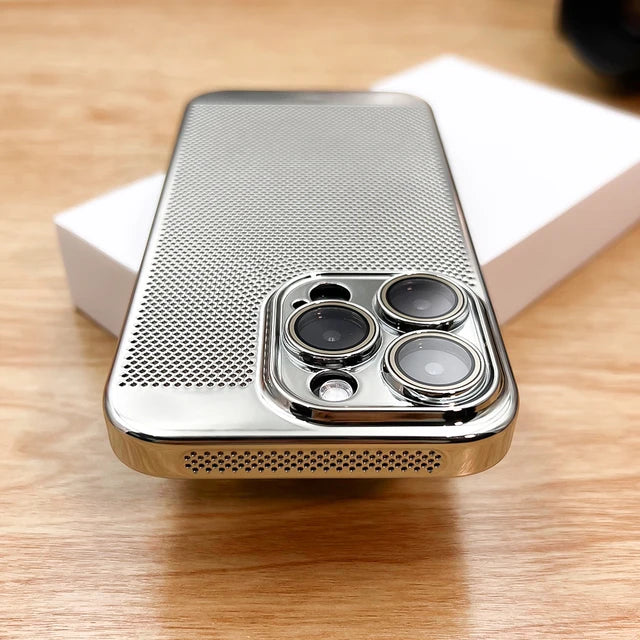 Breathable Mesh Silver iPhone Case-Luxandluxy