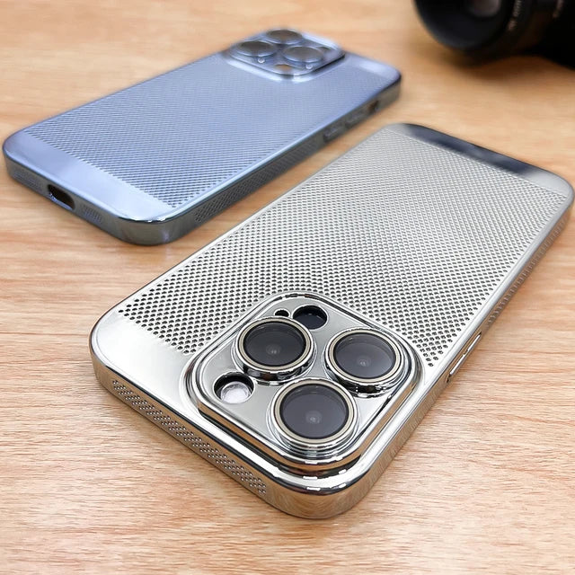 Breathable Mesh Silver iPhone Case-Luxandluxy