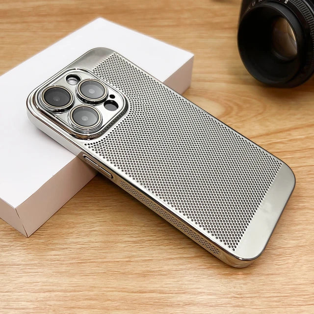 Breathable Mesh Silver iPhone Case-Luxandluxy