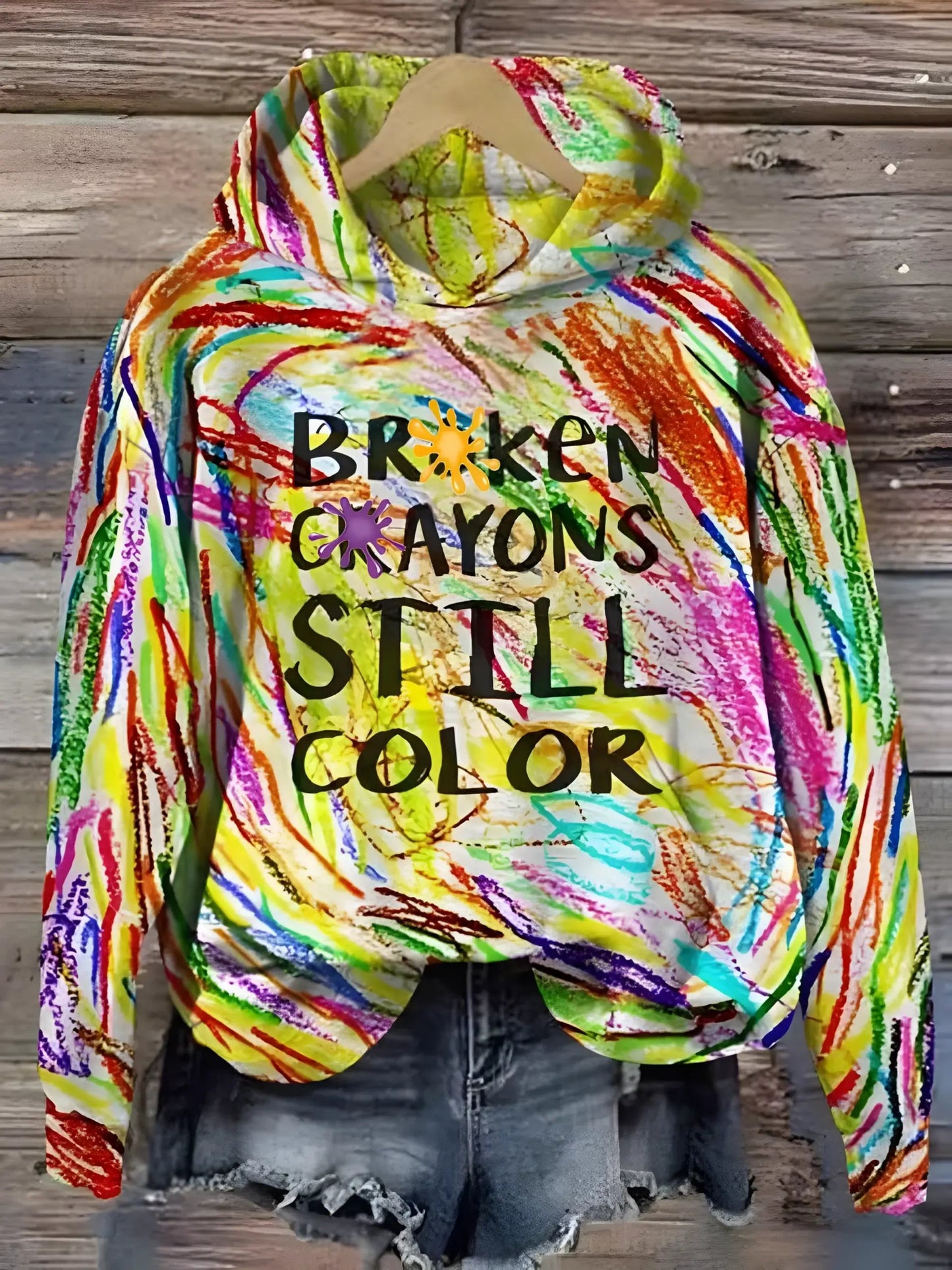 Broken Crayons Still Color Sweatshirt-Luxandluxy