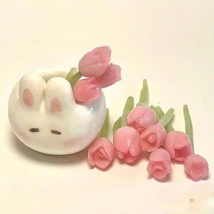 Bunny Ceramic Gel Flowers (DIY)-Luxandluxy