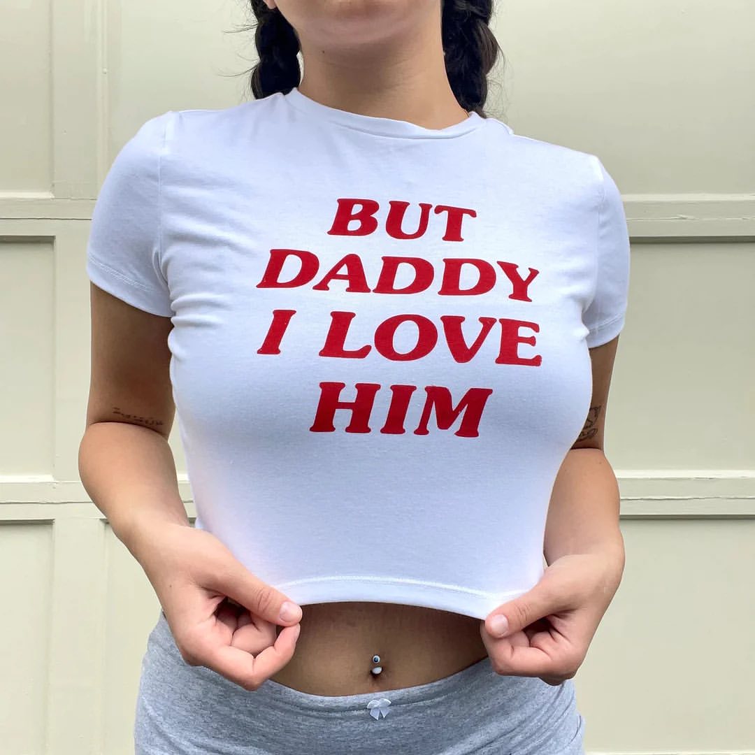 'But Daddy I Love Him' Crop Top-Luxandluxy