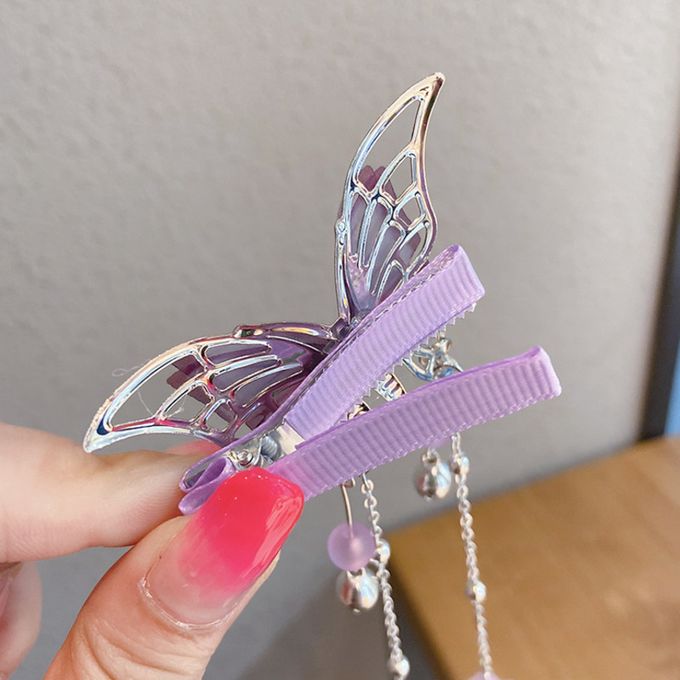 Butterfly Tassel Hair Clips-Luxandluxy