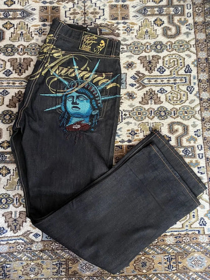 'Christian Audigier' Statue of Liberty Jeans