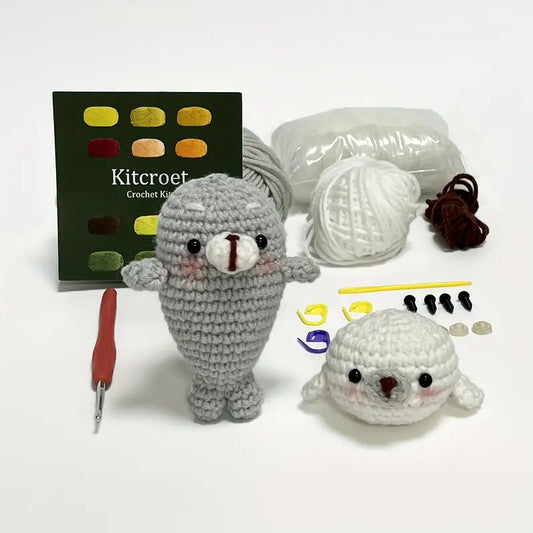 Seal Crochet Pattern DIY Kit with Tutorials