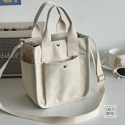 Canvas Crossbody Tote-Luxandluxy